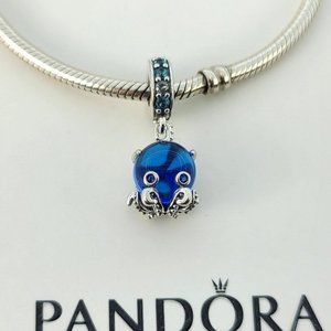 Pandora Murano Glass Cute Octopus Dangle Charm